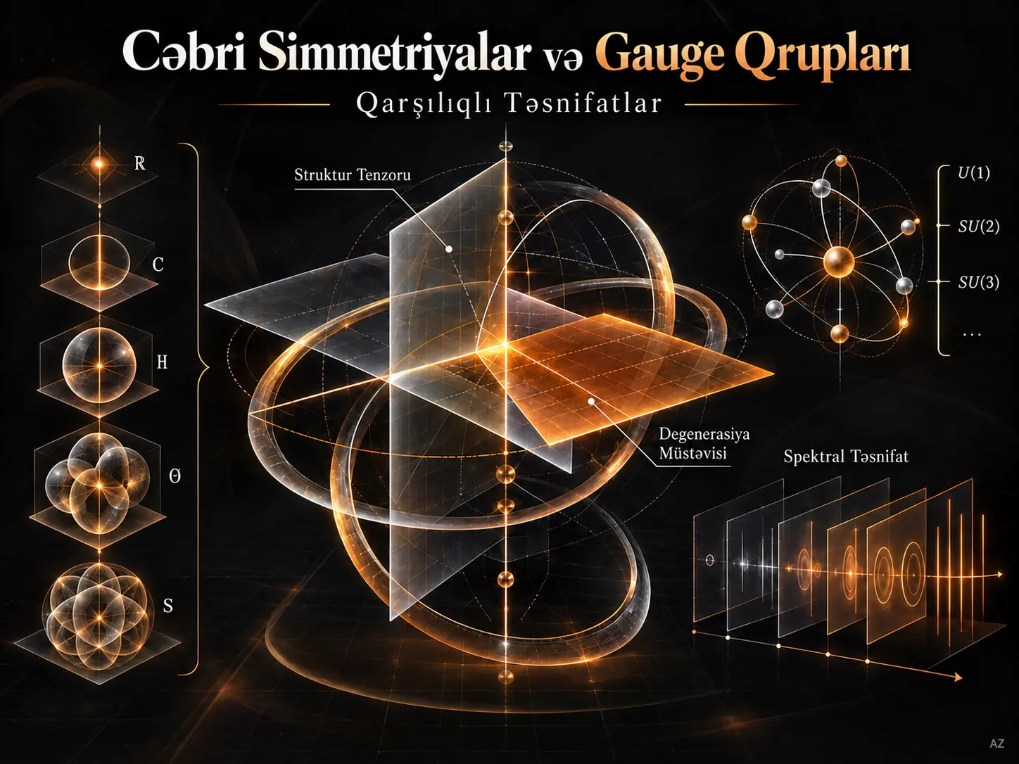 Cəbri Simmetriyalar, Gauge Qrupları və Onların Qarşılıqlı Təsnifatları