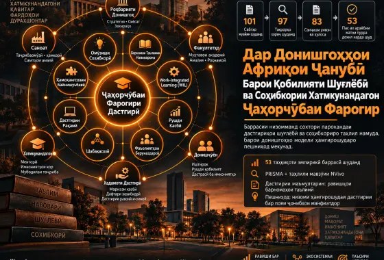 Чаҳорчӯбаи Фарогир барои Рушди Қобилияти Шуғлёбӣ ва Соҳибкории Хатмкунандагон дар Донишгоҳҳои Африқои Ҷанубӣ: Баррасии Низомманд