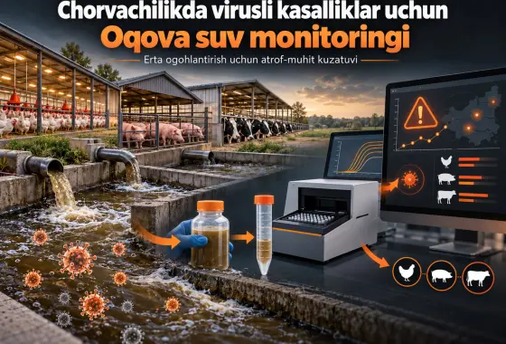 Chorvachilikda Paydo Bo‘layotgan Virusli Kasalliklar uchun Erta Ogohlantirish Ko‘rsatkichi sifatida Oqova Suv: Tizimli Sharh