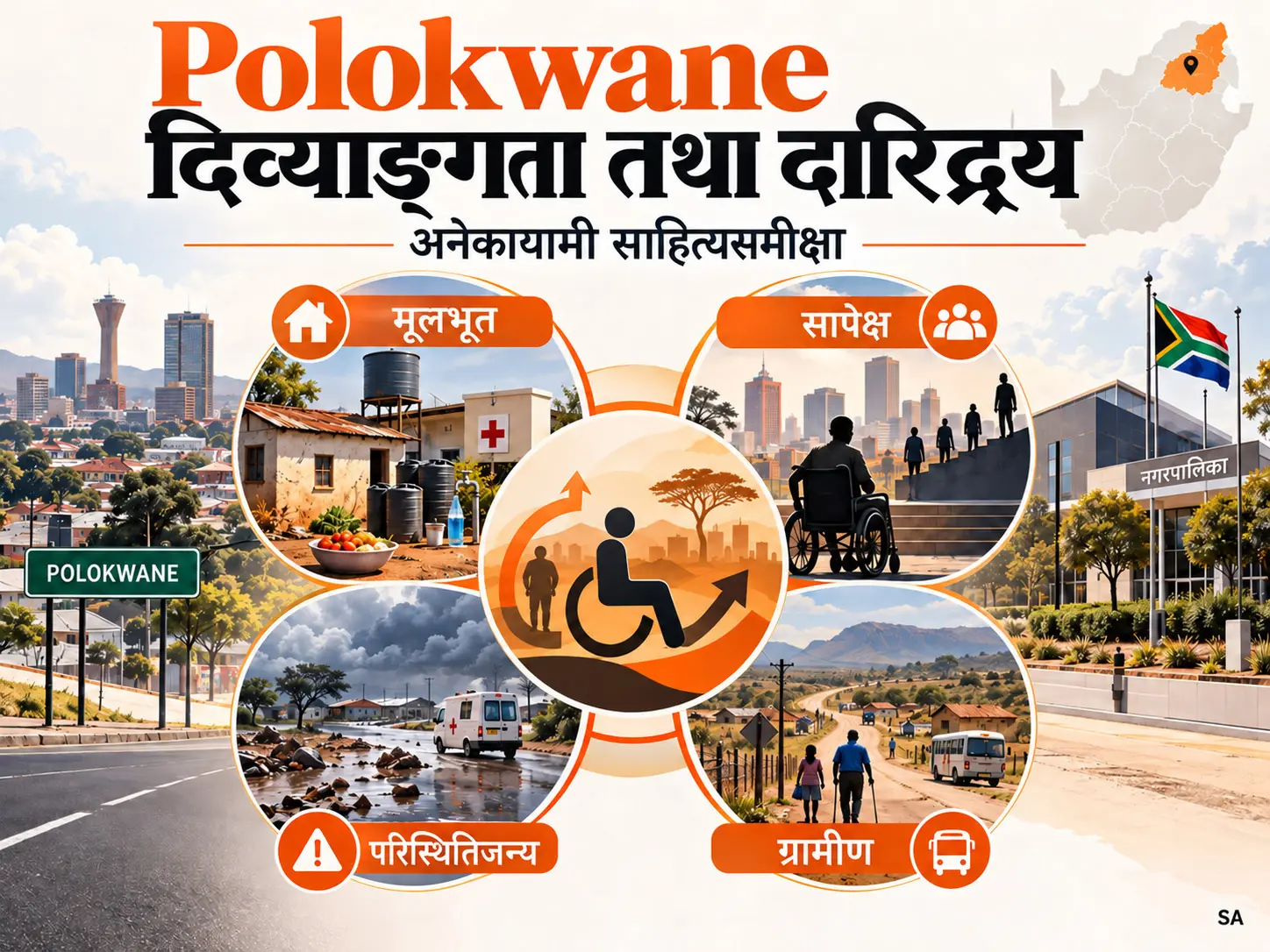 दक्षिण-अफ्रीकादेशस्य Polokwane-नगरपालिकायां दिव्याङ्गता-दारिद्र्ययोः सम्बन्धः: अनेकायामी साहित्यसमीक्षा