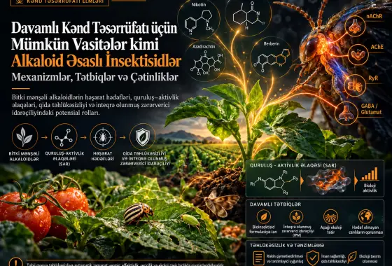 Davamlı Kənd Təsərrüfatı üçün Mümkün Vasitələr kimi Alkaloid Əsaslı İnsektisidlər: Mexanizmlər, Tətbiqlər və Çətinliklər
