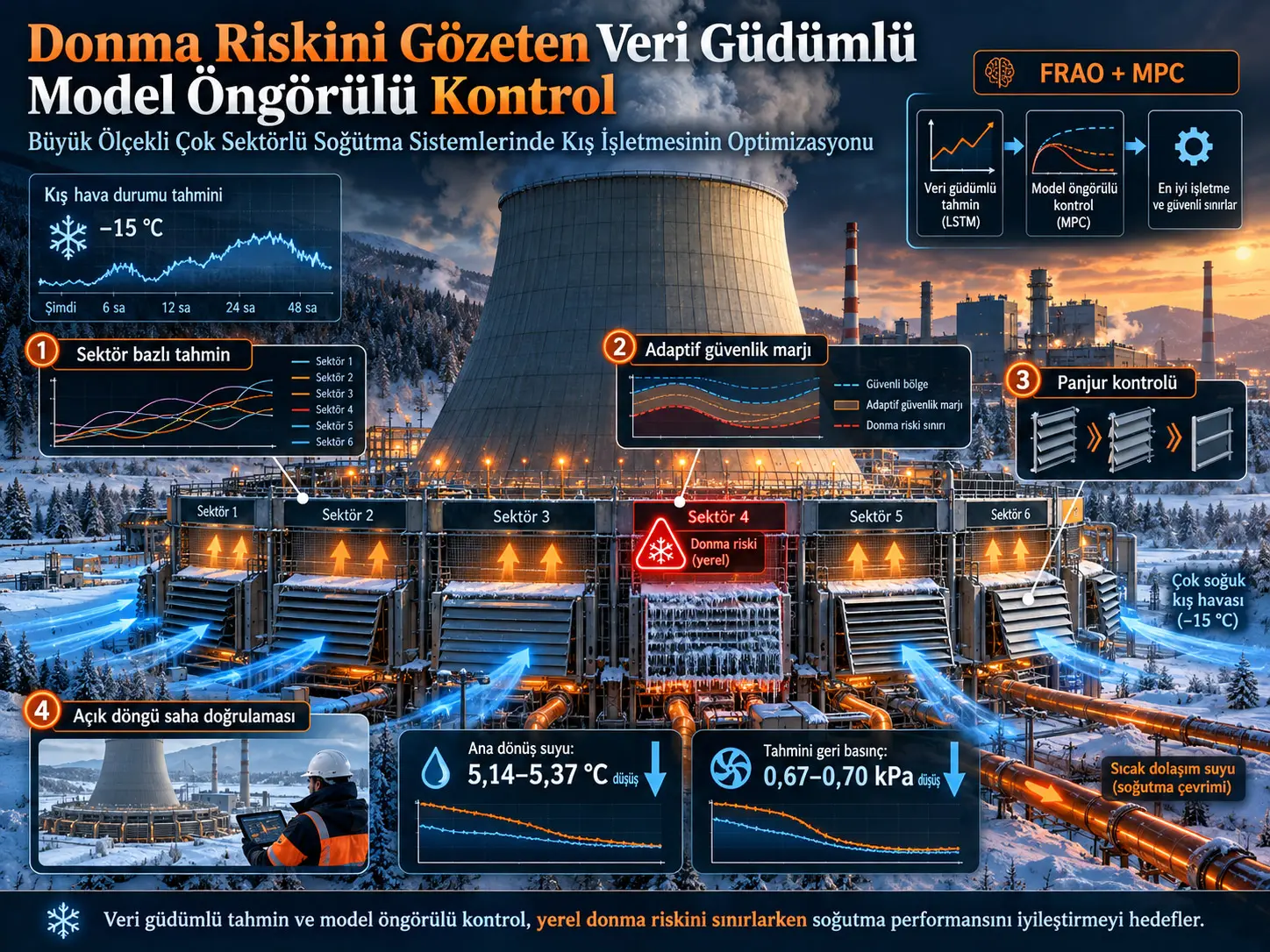 Donma Riskini Gözeten Veri Güdümlü Model Öngörülü Kontrol ile Büyük Ölçekli Çok Sektörlü Soğutma Sistemlerinin Kış İşletmesinin Optimizasyonu