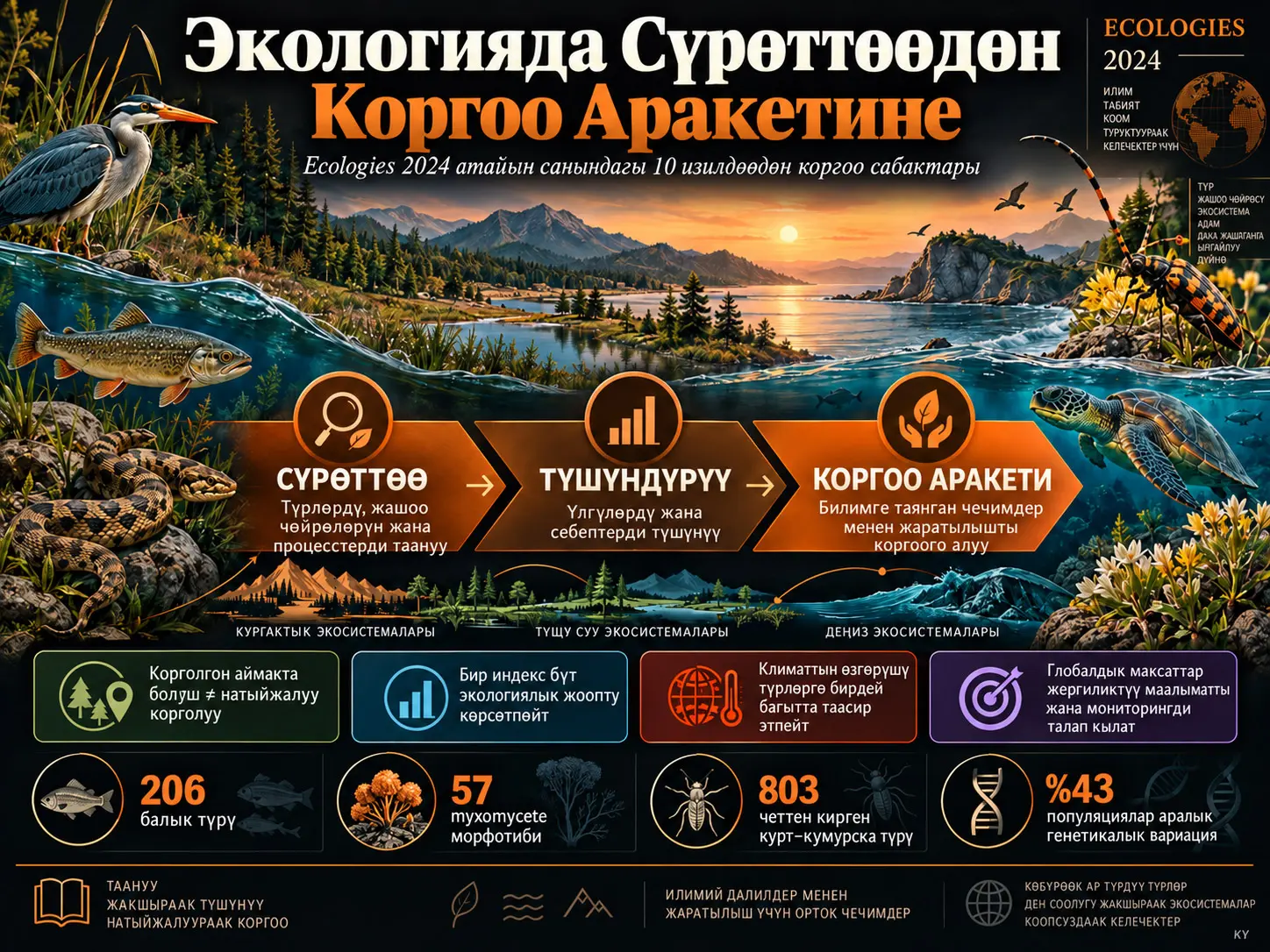 Экологияда Сүрөттөөдөн Коргоо Аракетине: Он Изилдөө Биологиялык Ар Түрдүүлүктү Сактоо Үчүн Эмнени Көрсөтөт?