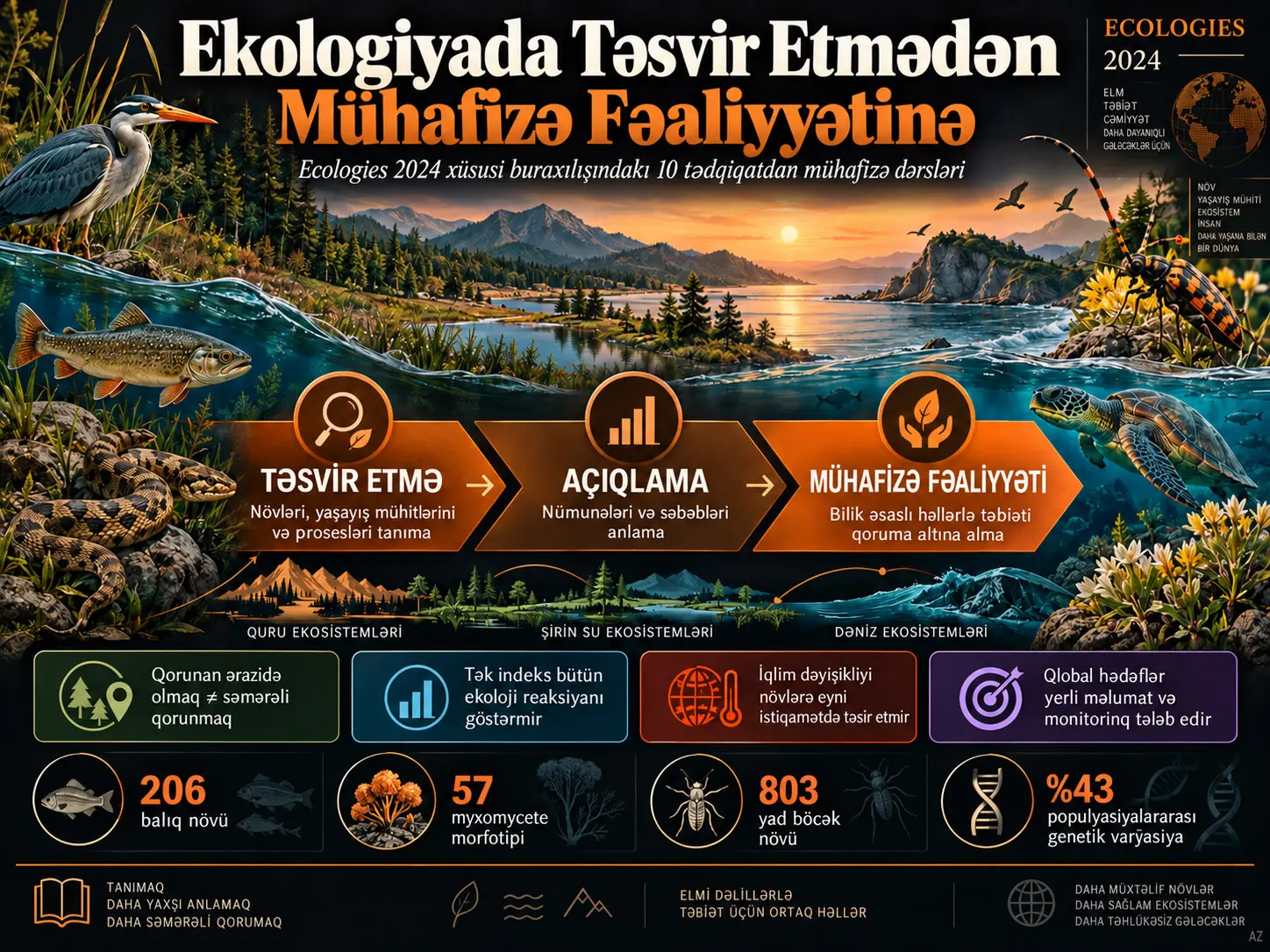 Ekologiyada Təsvir Etmədən Mühafizə Fəaliyyətinə: On Tədqiqat Biomüxtəlifliyi Qorumaq üçün Nəyi Göstərir?