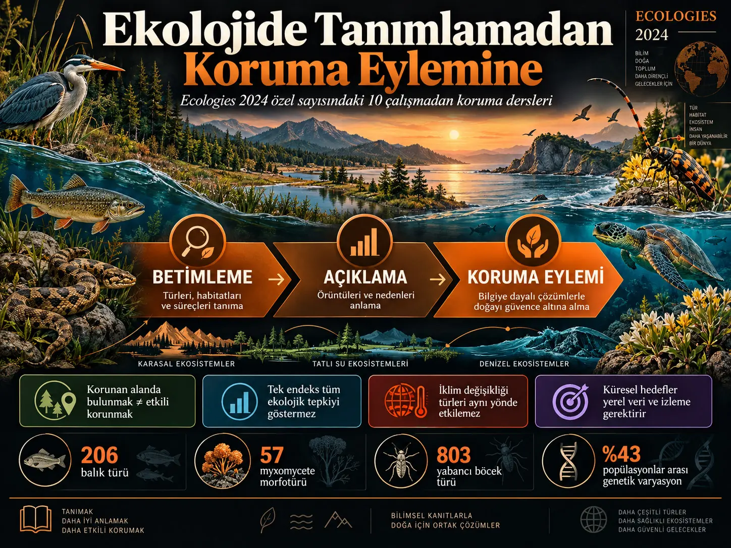 Ekolojide Tanımlamadan Koruma Eylemine: On Çalışma Biyoçeşitliliği Korumak İçin Neyi Gösteriyor?