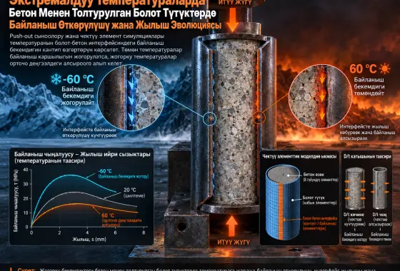 Экстремалдуу Температураларда Жогорку Бекемдиктеги Бетон Менен Толтурулган Болот Түтүктөрдө Push-Out Сыноолору жана Чектүү Элемент Симуляциялары Аркылы Байланыш Өткөрүү Механизмдери жана Жылыш Эволюциясы