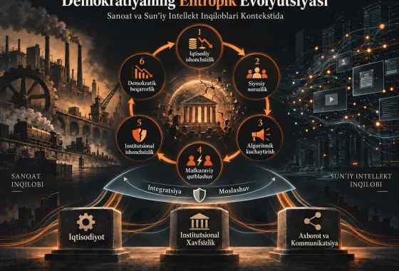 Entropik, Moʻrt va Emergent Tizim Sifatida Demokratiyaning Evolyutsiyasi: Sanoat va Sunʼiy Intellekt Inqiloblari