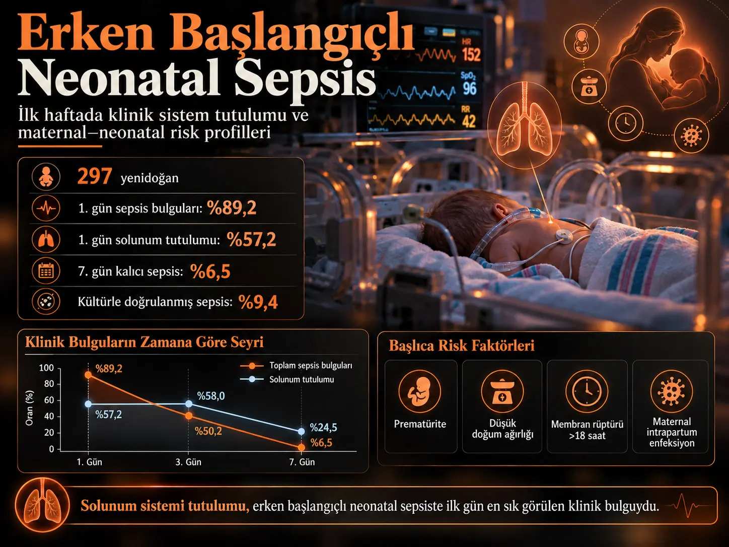 Erken Başlangıçlı Neonatal Sepsis: Retrospektif Kohort Çalışmasında Klinik Sistem Tutulumu ve Maternal–Neonatal Risk Profilleri