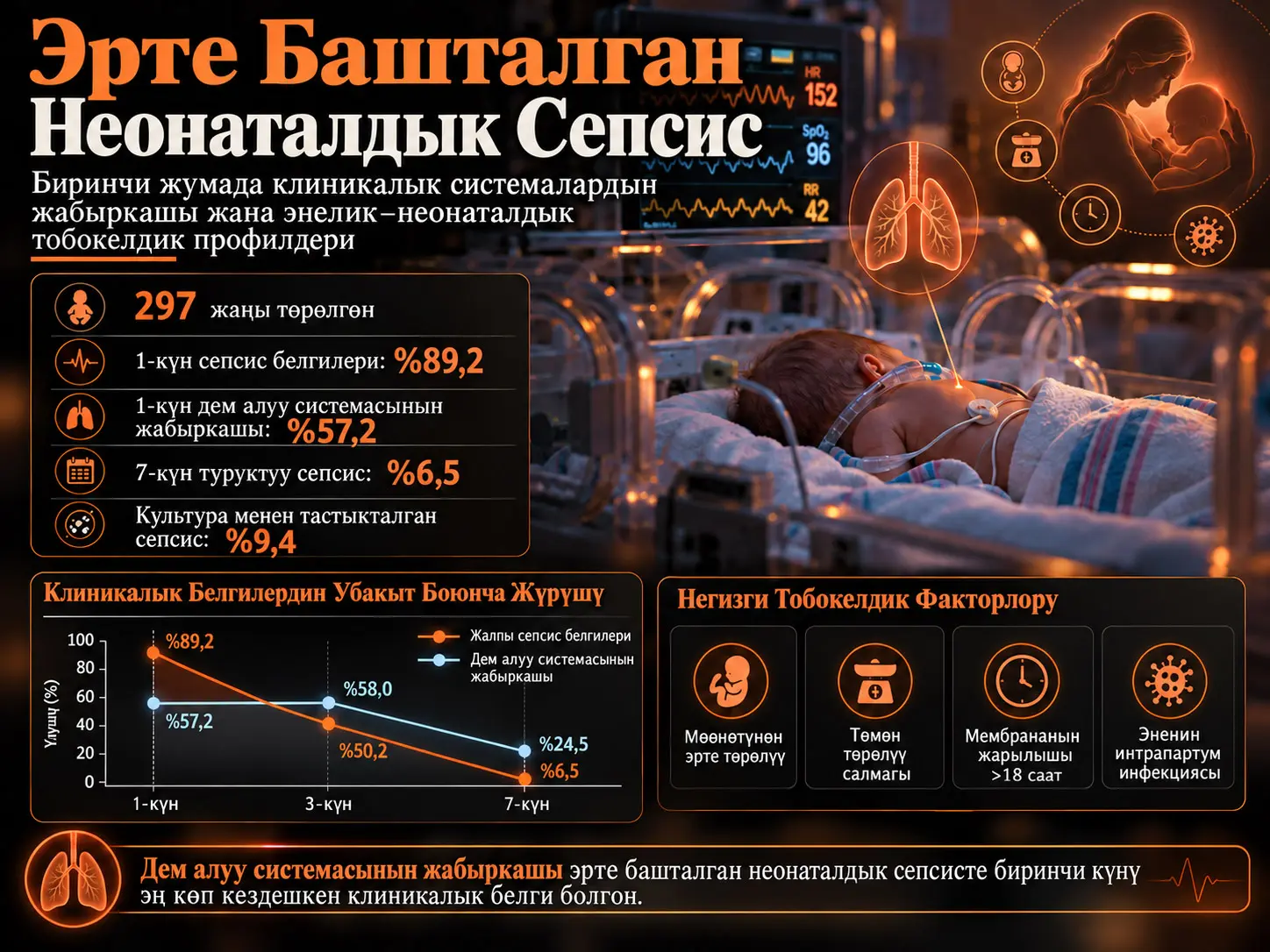 Эрте Башталган Неонаталдык Сепсис: Ретроспективдүү Когорттук Изилдөөдөгү Клиникалык Системалардын Жабыркашы жана Энелик–Неонаталдык Тобокелдик Профилдери