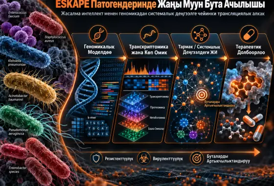ESKAPE Патогендеринде Жаңы Муун Бута Ачылышы: Омикага Негизделген Талдоодон Системалык Деңгээлдеги Моделдөөгө жана Клиникалык Колдонууга Жасалма Интеллект Колдогон Алкак
