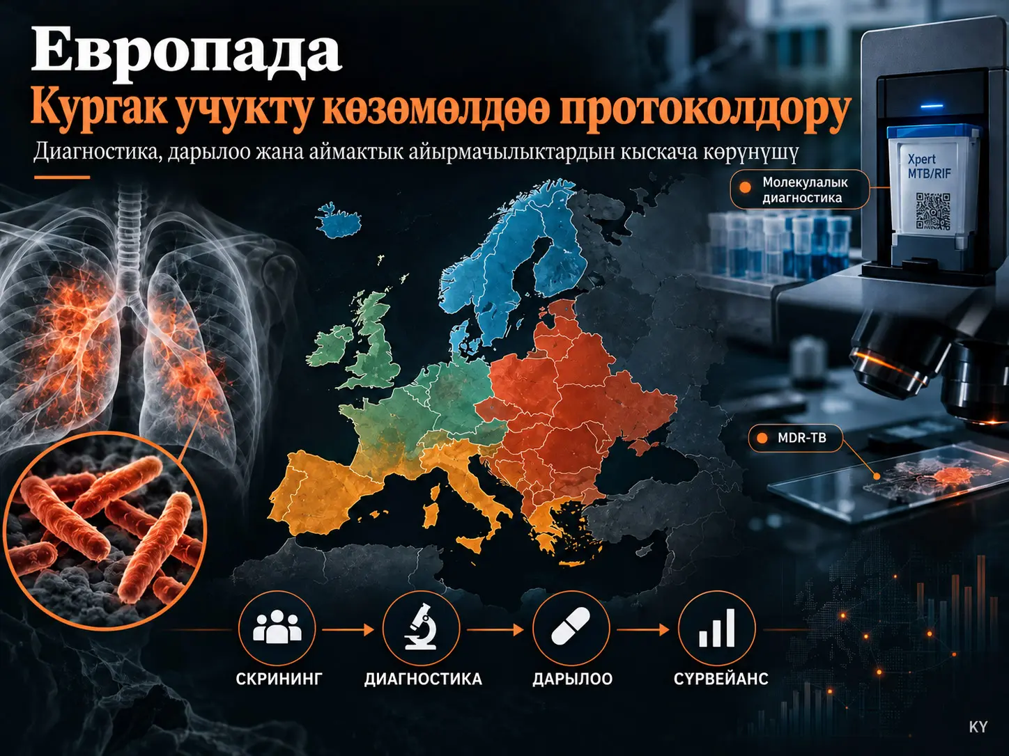 Европа Аймагында Кургак Учукка Каршы Көзөмөл Протоколдору: Диагностиканын Өнүгүшү, Аймактык Айырмачылыктар жана Жалпы Көзөмөл Ыкмалары