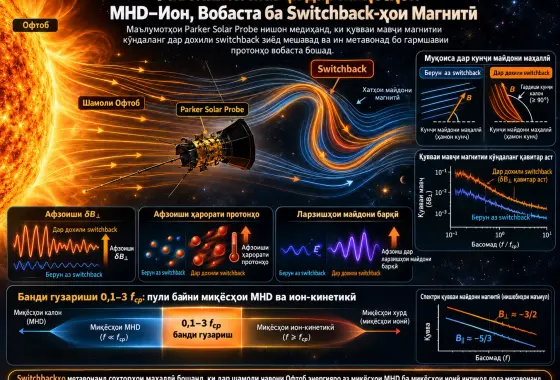Фаъолияти Мавҷӣ дар Миқёсҳои MHD–Ион, Вобаста ба Switchback-ҳои Магнитӣ