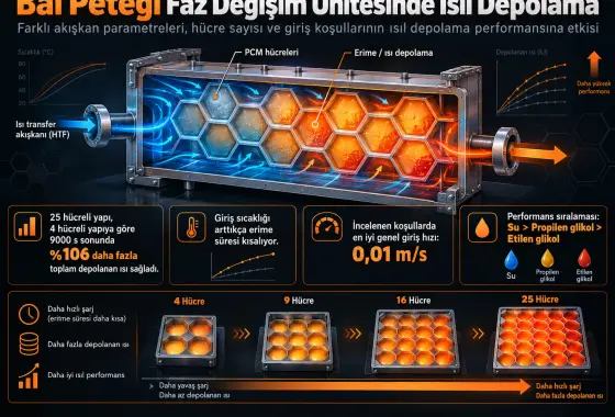 Farklı Akışkan Parametreleri Altında Bal Peteği Faz Değişim Ünitesinin Isıl Depolama Özellikleri