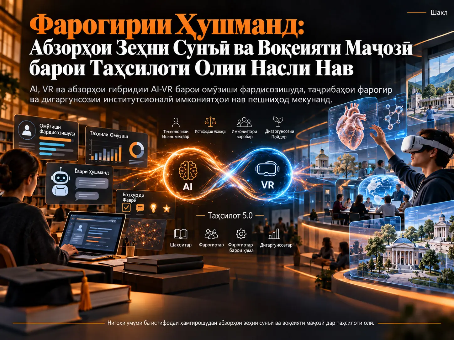 Фарогирии Ҳушманд: Абзорҳои Зеҳни Сунъӣ ва Воқеияти Маҷозӣ барои Таҳсилоти Олии Насли Нав