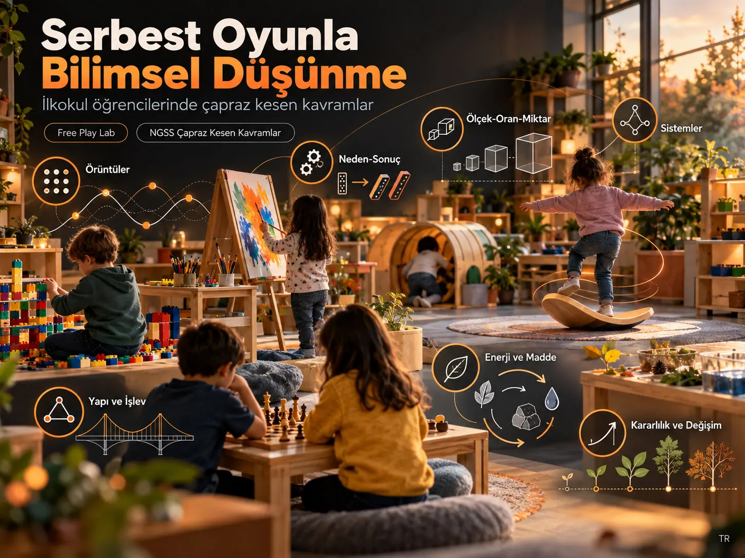 Fen Bilimlerinde Çapraz Kesen Kavramların Serbest Oyun Yoluyla Keşfi: İlkokul Öğrencileriyle 12 Haftalık, İki Kohortlu Bir Çalışma