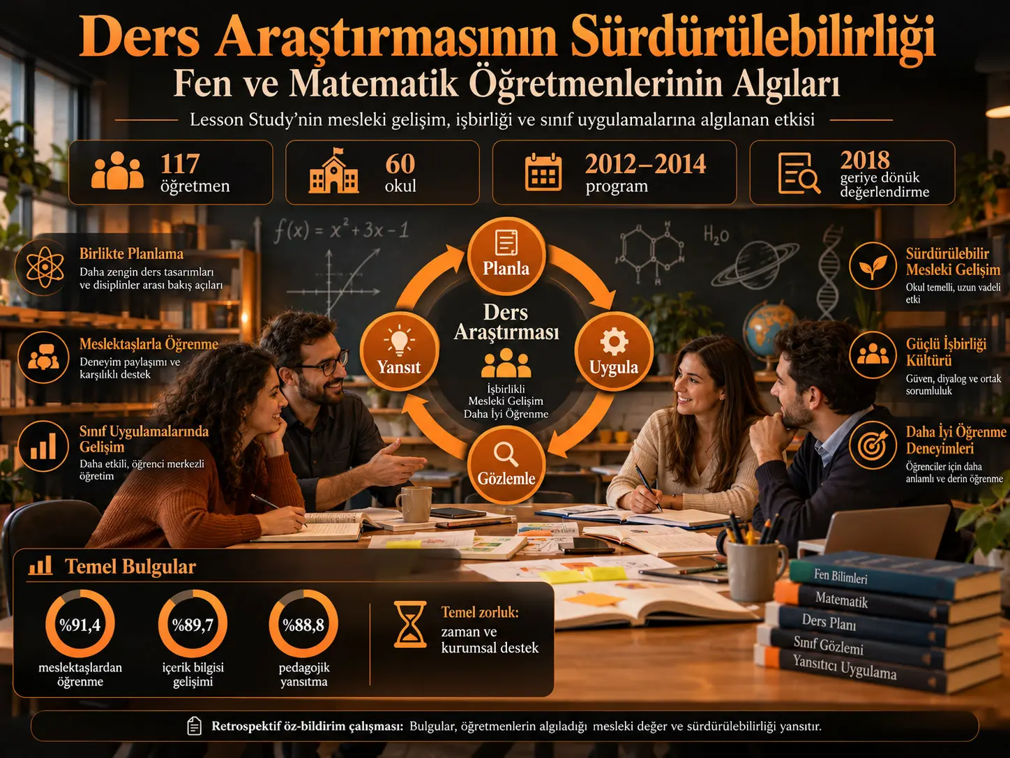 Fen ve Matematik Öğretmenleri Ders Araştırmasını Sürdürülebilir Bir Mesleki Gelişim Modeli Olarak Nasıl Görüyor?