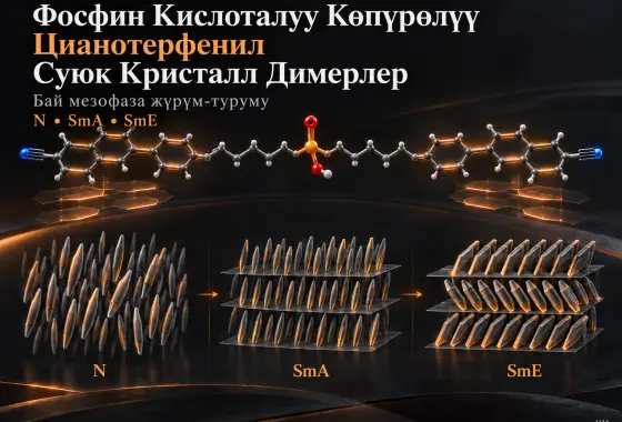 Фосфин Кислотасынын Көпүрө Тобу Менен Функционалдаштырылган Цианотерфенил Негизиндеги Суюк Кристалл Димерлер