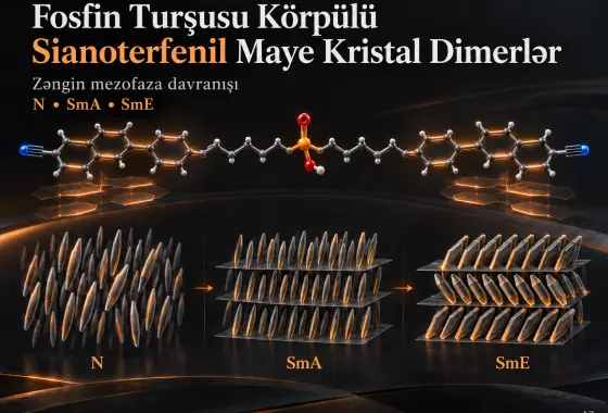 Fosfin Turşusu Körpü Qrupu ilə Funksionallaşdırılmış Sianoterfenil Əsaslı Maye Kristal Dimerlər