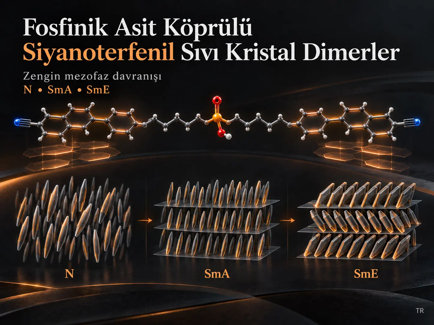 Fosfinik Asit Köprü Grubuyla İşlevselleştirilmiş Siyanoterfenil Tabanlı Sıvı Kristal Dimerler