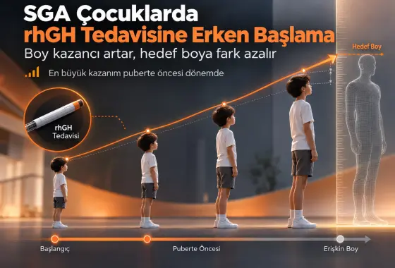 Gebelik Yaşına Göre Küçük Doğan Çocuklarda rhGH Tedavisine Erken Başlamak Boy Kazancını Artırıyor ve Hedef Boy Farkını Azaltıyor: Çok Merkezli Retrospektif Çalışma