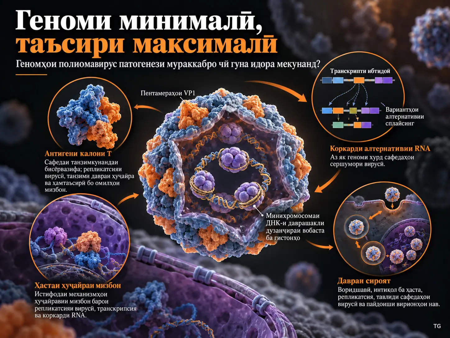 Геноми Минималӣ, Таъсири Максималӣ: Геномҳои Полиомавирус Чӣ Гуна Патогенези Мураккабро Таъмин Мекунанд?