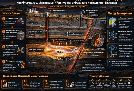 Геологиялык CO₂ Сактоо Учурунда Жаракалардын Кайра Активдешүүсүнө Карата Көп Физикалуу, Машиналык Үйрөнүү жана Физикага Негизделген Ыкмалар