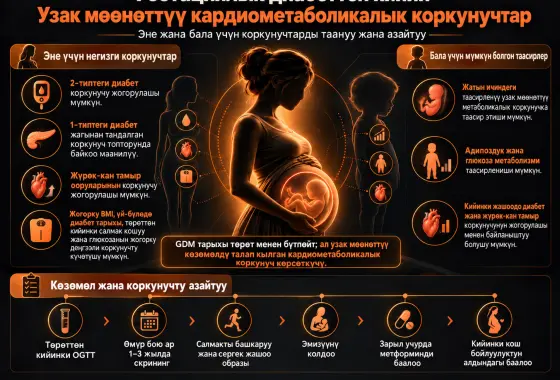 Гестациялык Диабеттен Кийинки Узак Мөөнөттүү Кардиометаболикалык Коркунучтарды Аныктоо жана Азайтуу