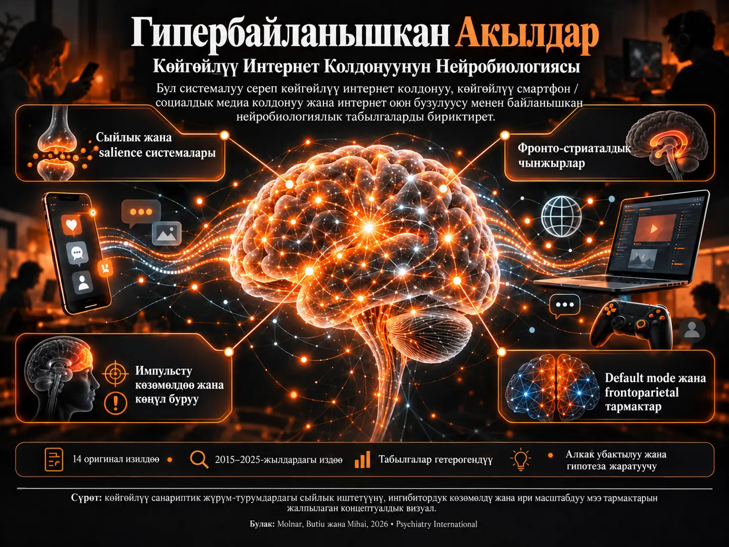 Гипербайланышкан Акылдар: Көйгөйлүү Интернет Колдонуунун Нейробиологиясы боюнча Системалуу Сереп