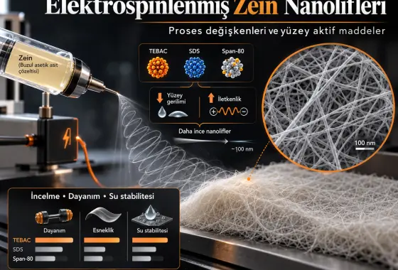Glasiyal Asetik Asit Çözeltilerinden Elektrospinlenmiş Zein Nanoliflerinin Oluşumu ve Özellikleri: Proses Değişkenleri ve Yüzey Aktif Maddelerin Etkileri