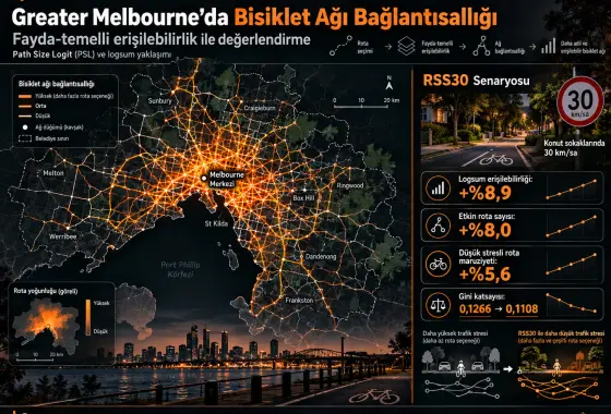 Greater Melbourne'da Bisiklet Ağı Bağlantısallığının Fayda-Temelli Erişilebilirlikle Değerlendirilmesi
