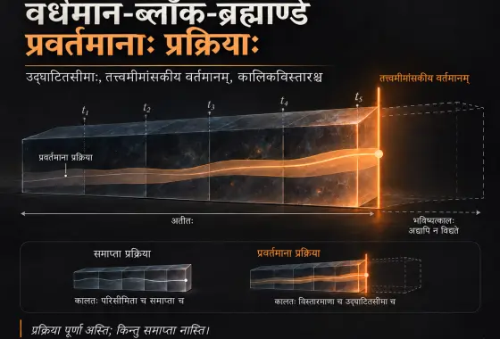 Growing Block Universe-अन्तर्गताः प्रवर्तमानाः प्रक्रियाः