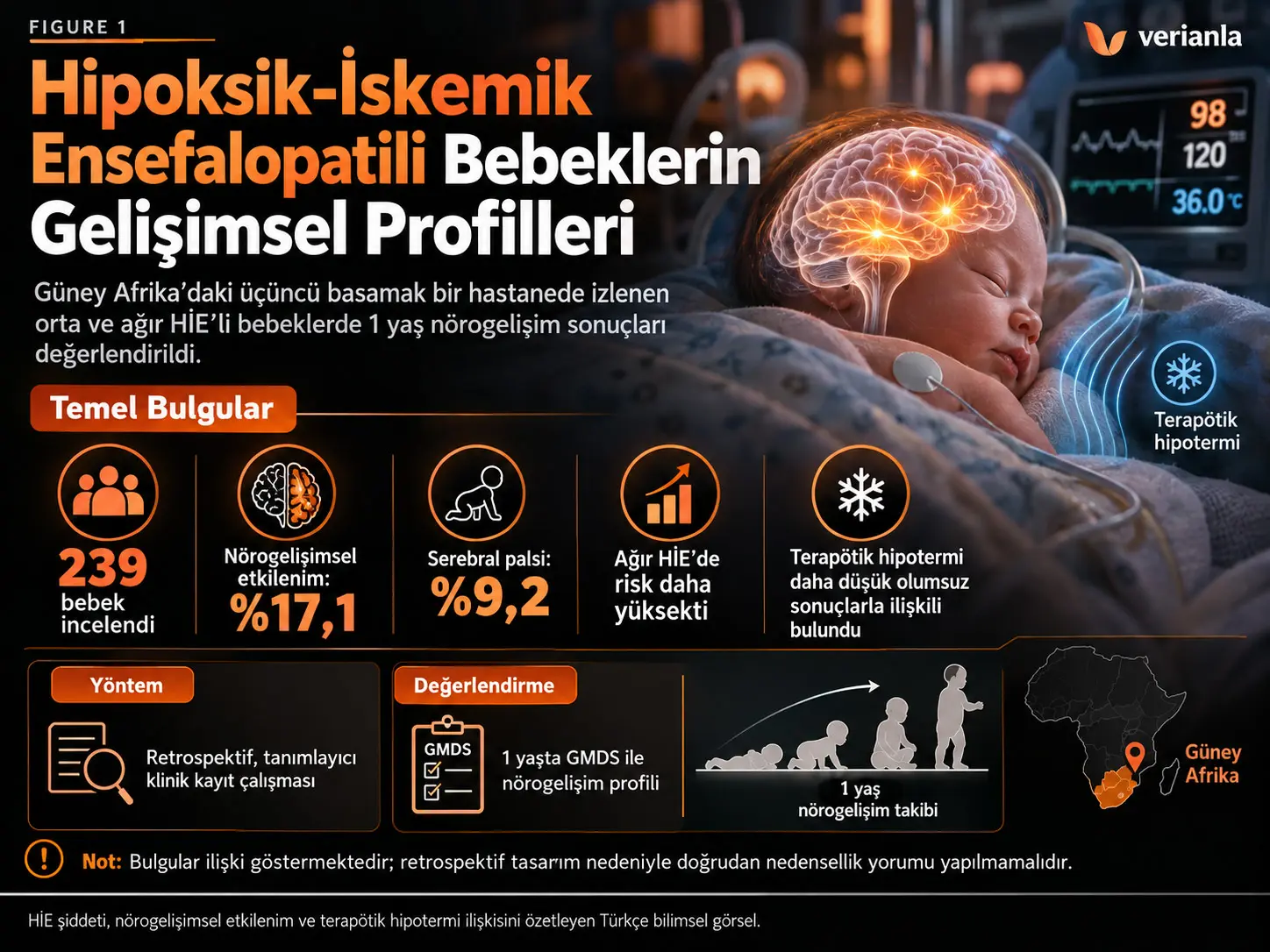 Güney Afrika'daki Üçüncü Basamak Bir Hastanede Hipoksik-İskemik Ensefalopatili Bebeklerin Gelişimsel Profilleri
