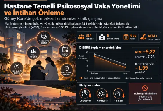 Güney Kore'de Hastane Temelli Psikososyal Vaka Yönetimi ve İntiharı Önleme: Randomize Klinik Çalışma