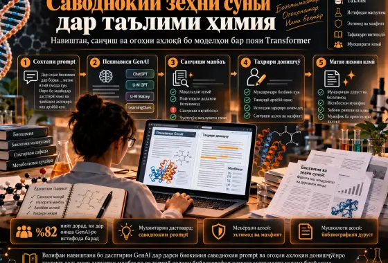 Ҳамгиро кардани саводнокии зеҳни сунъӣ дар таҳсилоти баъдидипломии химия: истифода аз нерӯи моделҳои Transformer-асос