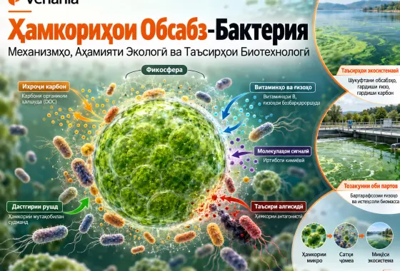 Ҳамкориҳои Обсабз–Бактерия: Механизмҳо, Аҳамияти Экологӣ ва Таъсирҳои Биотехнологӣ