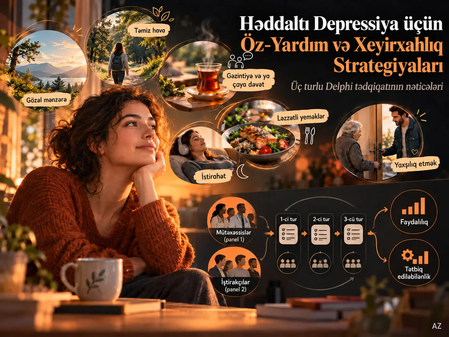Həddaltı Depressiya üçün Effektiv Özünə-Yardım və Xeyirxahlıq Strategiyalarını Müəyyənləşdirməyə Yönəlmiş Delphi Tədqiqatı