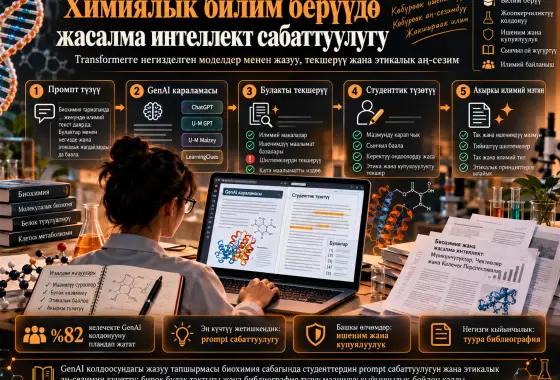 Химия боюнча магистратуралык билим берүүдө жасалма интеллект сабаттуулугун интеграциялоо: Transformer негизиндеги моделдердин мүмкүнчүлүгүн пайдалануу