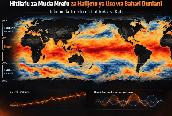 Hitilafu za Muda Mrefu za Halijoto ya Uso wa Bahari Duniani: Jukumu la Tropiki na Latitudo za Kati