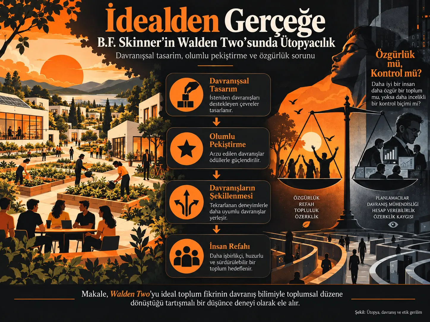 İdealden Gerçeğe: B.F. Skinner’ın Walden Two’sunda Ütopyacılık, Davranışsal Tasarım ve Özgürlük Sorunu
