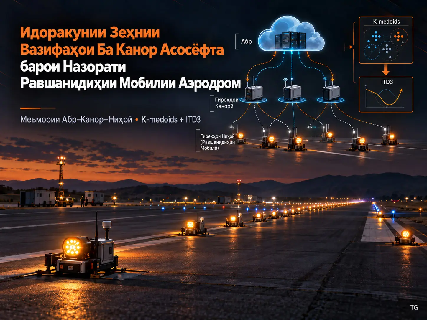 Идоракунии Зеҳнии Вазифаҳои Ба Канор Асосёфта барои Назорати Равшанидиҳии Мобилии Аэродром