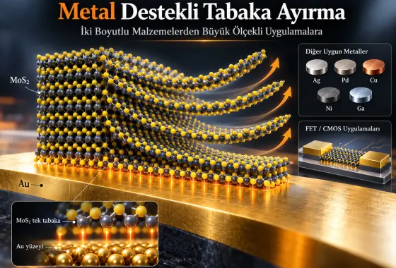 İki Boyutlu Malzemelerin Metal Destekli Tabaka Ayrılması: Mekanizmalardan Büyük Ölçekli Uygulamalara