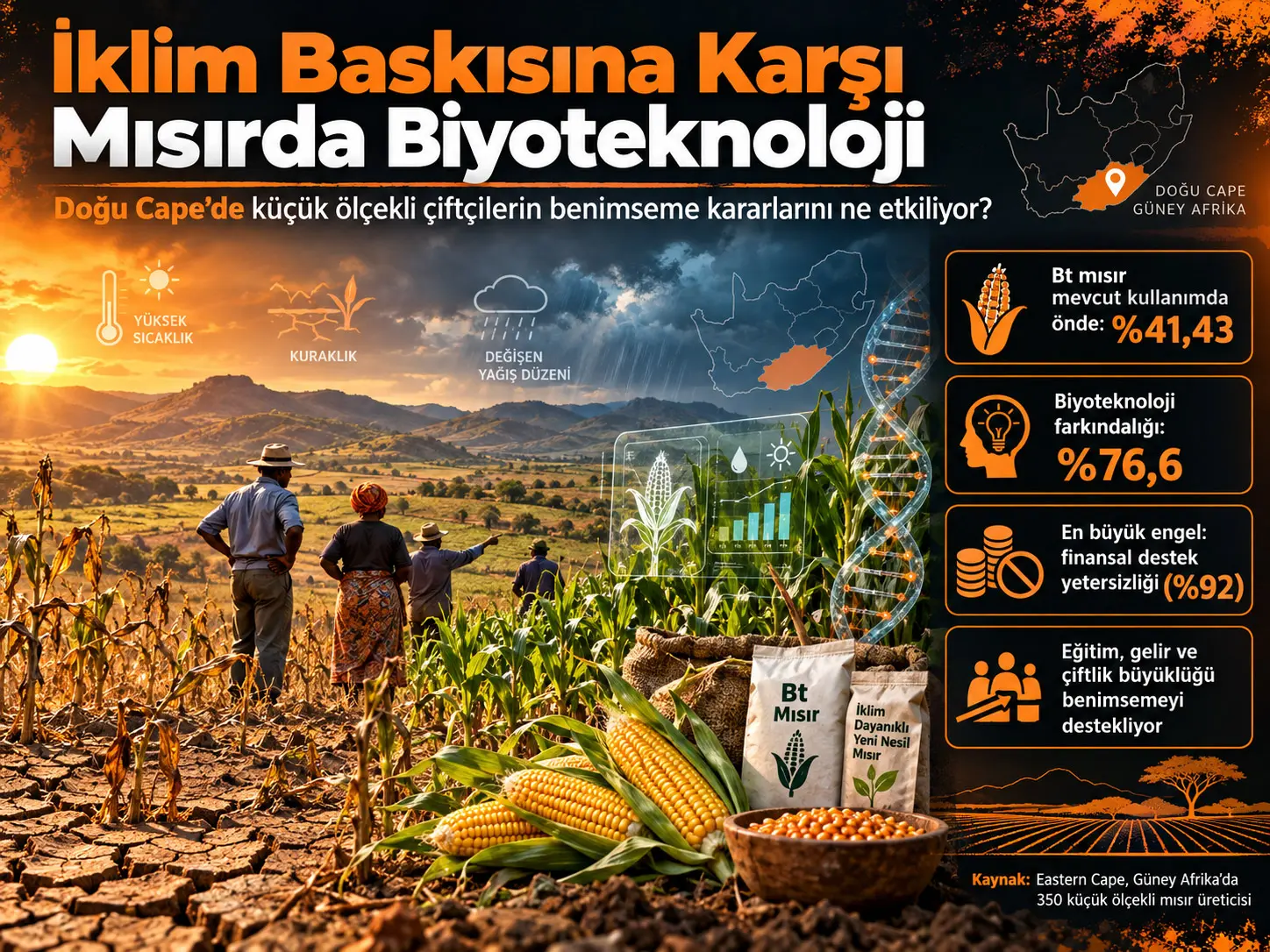 İklim Değişikliğinin Etkilerini Azaltmak İçin Çiftçilerin Bitkisel Üretim Biyoteknolojisini Benimsemesini Etkileyen Faktörler: Eastern Cape, Güney Afrika Örneği