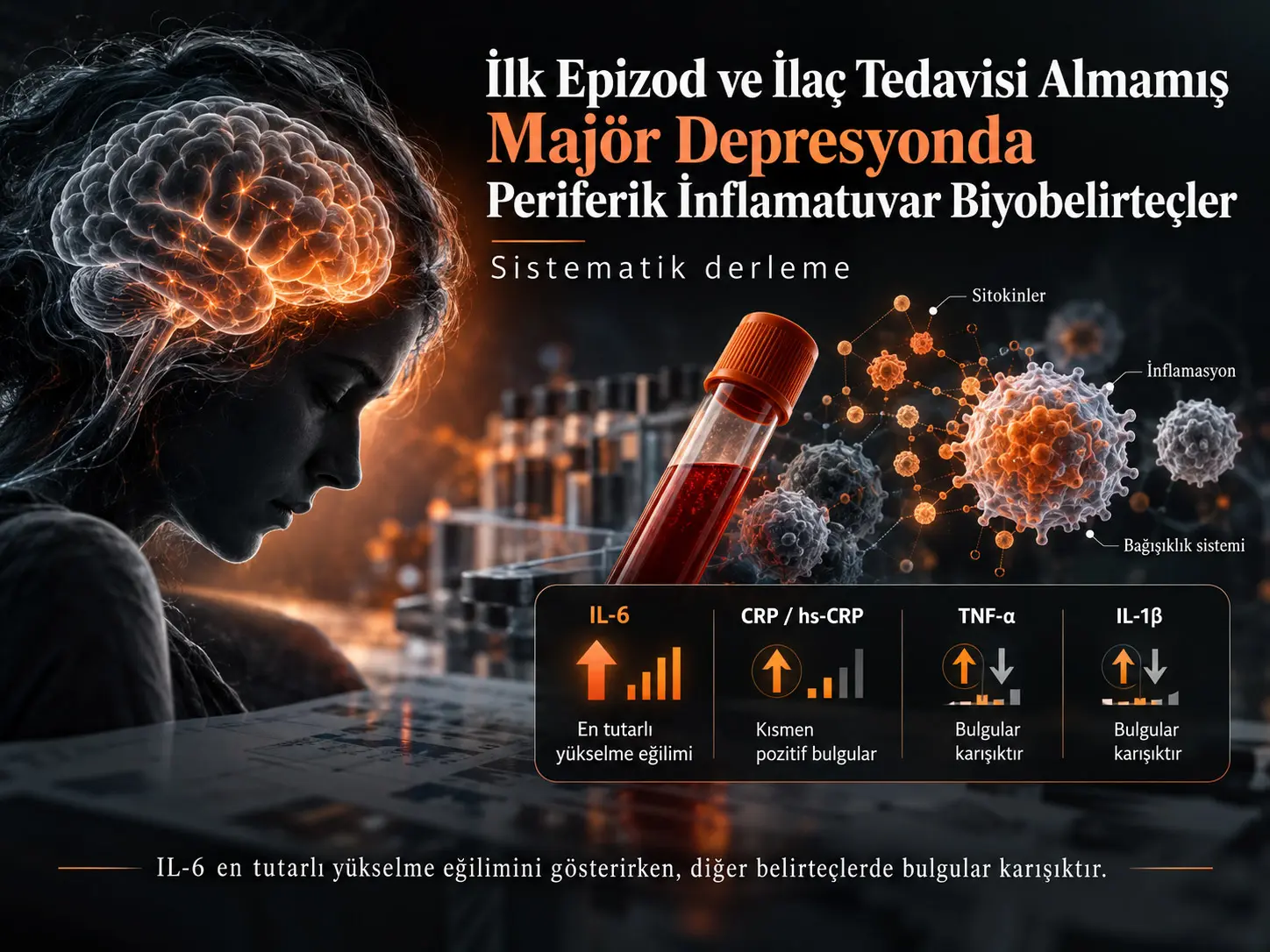 İlk Epizod ve İlaç Tedavisi Almamış Majör Depresif Bozuklukta Periferik İnflamatuvar Biyobelirteçler: Sistematik Derleme
