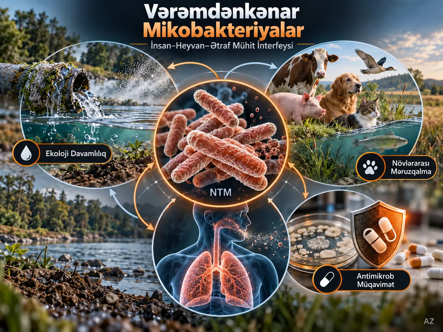 İnsan–Heyvan–Ətraf Mühit İnterfeysində Vərəmdənkənar Mikobakteriyalar: Antimikrob Müqavimət, Ekoloji Davamlılıq və Növlərarası Məruzqalma Riskləri