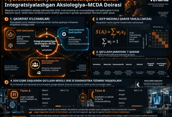 Integratsiyalashgan Aksiologiya–MCDA Doirasi bilan Plyuralistik Sun’iy Intellekt Boshqaruvini Amaliyotga Tatbiq Etish