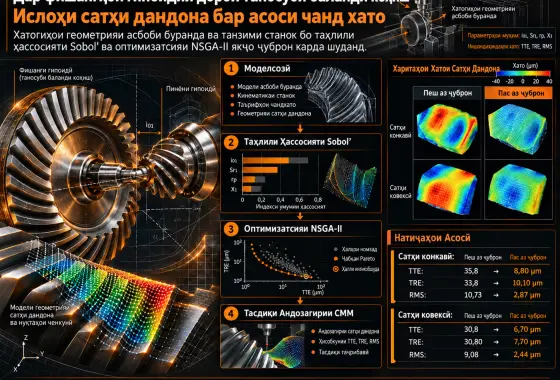 Ислоҳи Сатҳи Дандона бар Асоси Чанд Хато дар Фишангҳои Гипоидии Дорои Таносуби Баланди Коҳиш бо Дарназардошти Хатогиҳои Буранда ва Станок