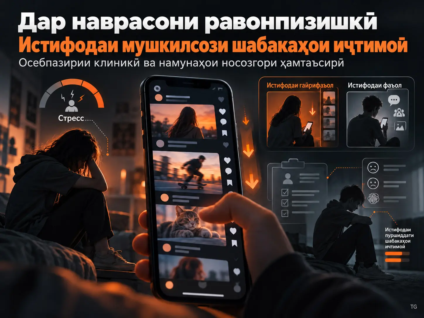 Истифодаи Мушкилзои Шабакаҳои Иҷтимоӣ дар Наврасони Аз Арзёбии Равонпизишкӣ Гузаранда: Осебпазирии Клиникӣ ва Намунаҳои Номувофиқи Ҳамкорӣ