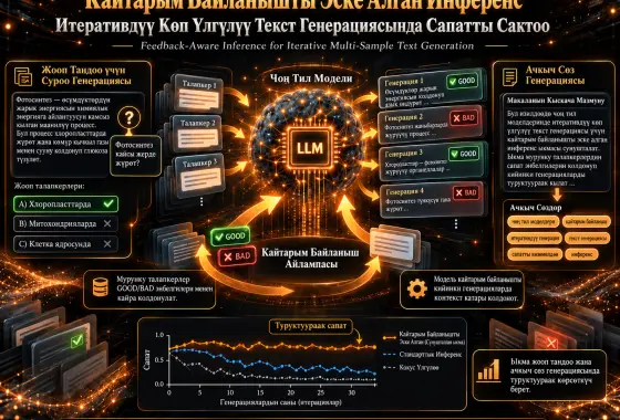 Итеративдүү Көп Үлгүлүү Текст Генерациясы Үчүн Кайтарым Байланышты Эске Алган Инференс
