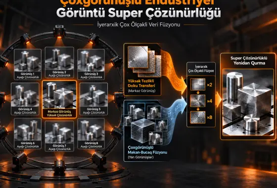 İyerarxik Çoxmiqyaslı Məlumat Füzyonu ilə Çoxgörünüşlü Sənaye Görüntüsü Super-Ayırdetməsi