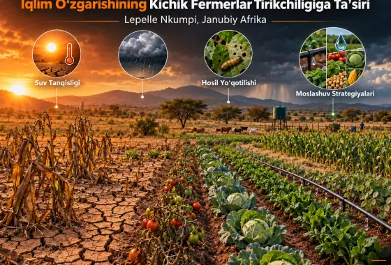 Janubiy Afrikaning Limpopo Provinsiyasidagi Lepelle Nkumpi Hududida Iqlim Oʻzgarishining Kichik Miqyosdagi Oʻsimlik Mahsulotlari Yetishtiruvchilarining Tirikchilik Manbalariga Taʼsiri